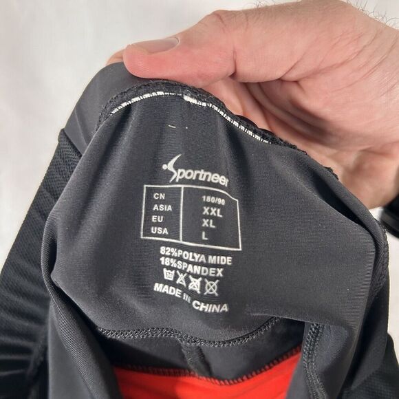 Sportneer Bike Shorts Men's Large Black Padded Pull On Spandex Elastic Waist - Picture 8 of 9